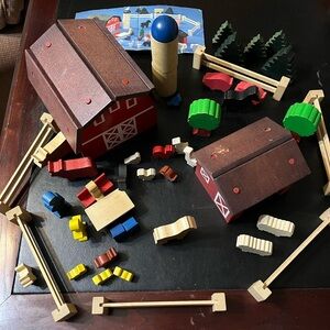 Vintage Play Wooden Farm Set